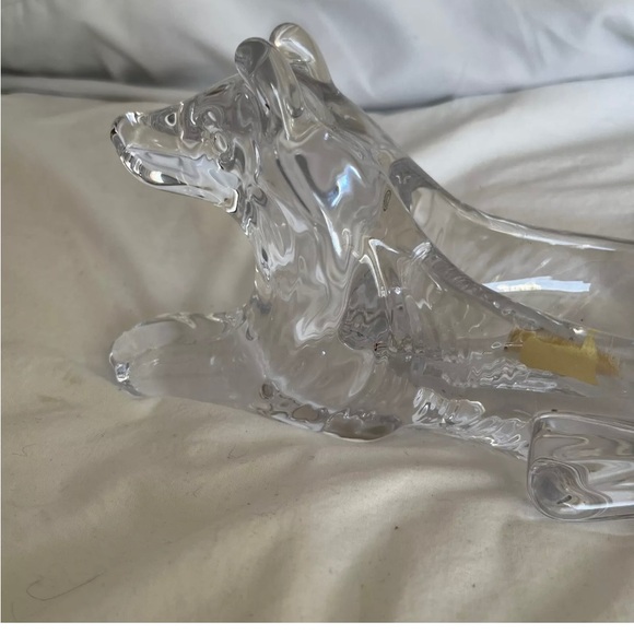 Bayel Hand-Made French Crystal Wolf Ash Tray / Candy Dish - Picture 7 of 14
